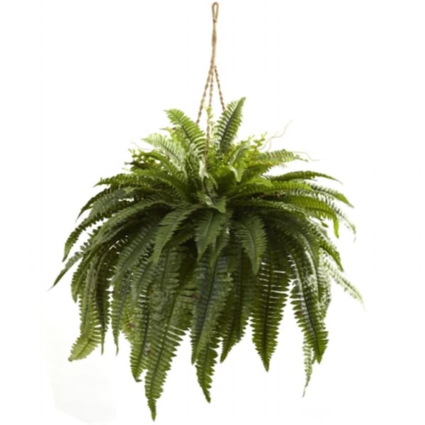 Nearly Natural Double Giant Boston Fern Hanging Basket 6788 - main